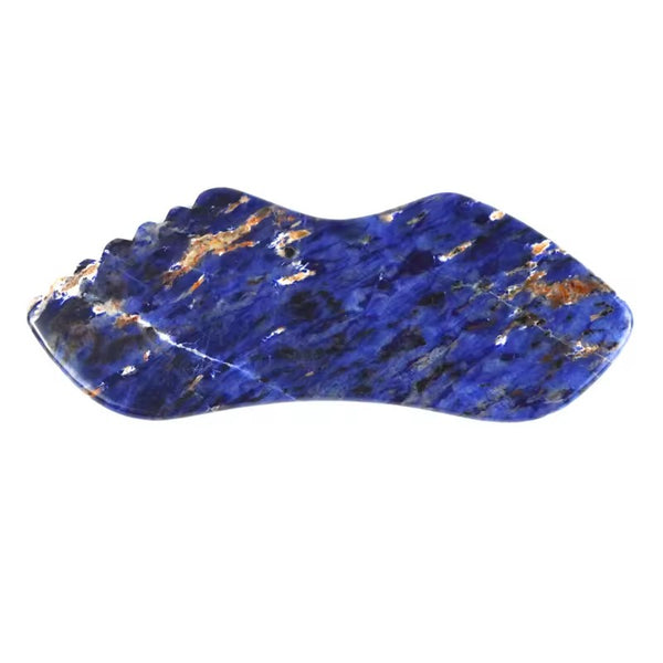 Lip Shape Blue Sodalite Stone Gua Sha Scraping Massager